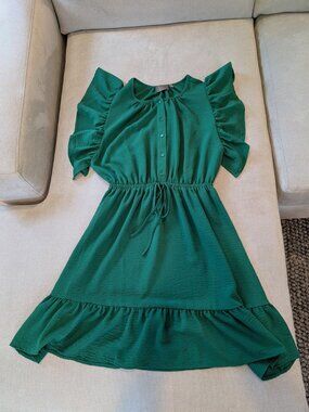 Dual Nature Kelly Green Dress, Size XS